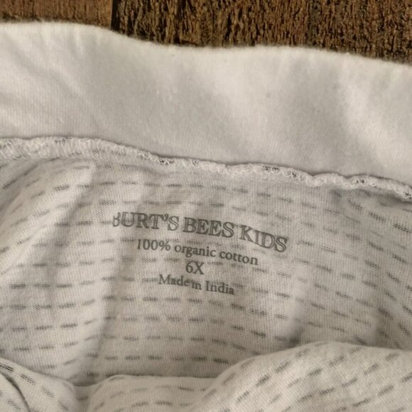 Burt’s Bees girls size 6X swing skater skirt in white and black - Picture 6 of 6